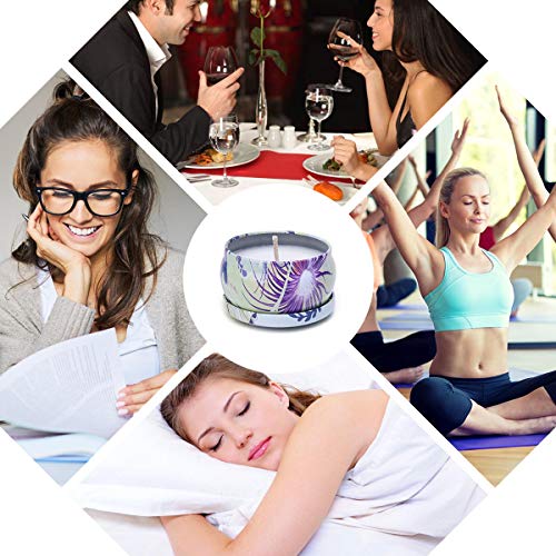 Tooarts Set de 4 Velas Aromáticas Perfumadas de Fresia de Pera Inglesa/Cachemir Cálido/Menta de Bergamota/Mora,Cera de Soja 100% Natural,Día de La Madre/Navidad/Día de San Valentín/Regalo Cumpleaños