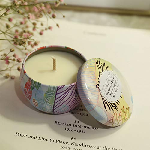 Tooarts Set de 4 Velas Aromáticas Perfumadas de Fresia de Pera Inglesa/Cachemir Cálido/Menta de Bergamota/Mora,Cera de Soja 100% Natural,Día de La Madre/Navidad/Día de San Valentín/Regalo Cumpleaños