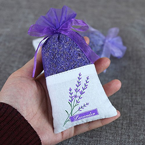 TooGet Bolsos de La Bolsita de La Lavanda Brotes de Lavanda Ultra Azules para La Fragancia Casera, Desodorizante Natural, Sobres del Desodorisante del Olor de La Lavanda Fresca - 6PCS
