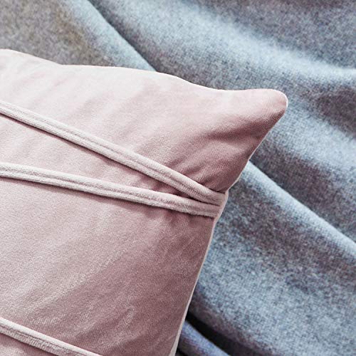 Top Finel Juegos 2 Hogar Cojín Terciopelo Suave Decorativa Almohadas Fundas de Color Sólido para Sala de Estar sofás 50x50cm Violeta