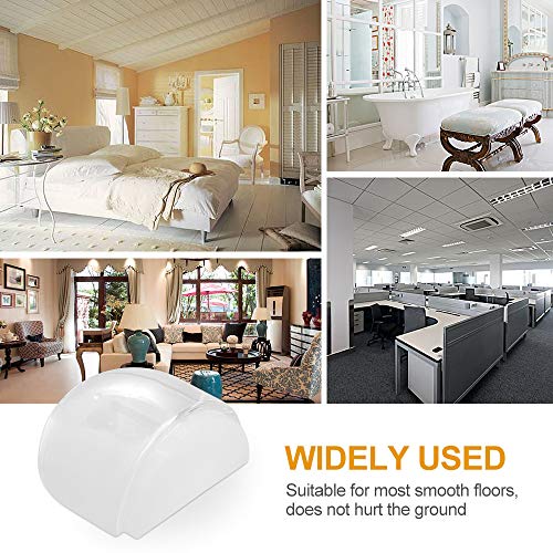 Tope de Puerta para Suelo, HALOVIE Topes para Puertas Transparente Autoadhesivo Protección de Pared y Muebles Decorativo Discreto, 4pcs