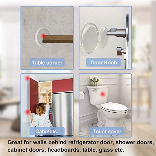 Topes Para Puertas, Tope de Puerta, 8 Unidades Tope Puerta Adhesivo, Reutilizable Material Nuevo, Protectores de Pared Transparente, Puerta Parachoques Autoadhesivo Tapón, Protege Paredes y Muebles