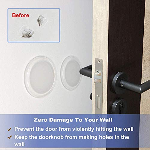 Topes Para Puertas, Tope de Puerta, 8 Unidades Tope Puerta Adhesivo, Reutilizable Material Nuevo, Protectores de Pared Transparente, Puerta Parachoques Autoadhesivo Tapón, Protege Paredes y Muebles