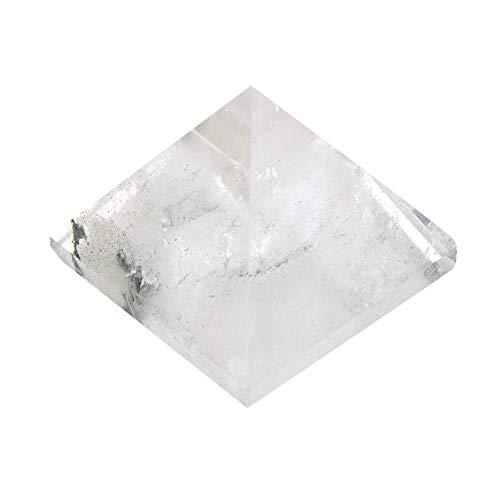 TOPINCN - Pirámide de Cuarzo con Cristal Blanco Natural para curación de energía de Chakras, Equilibrio de Fengshui, decoración del hogar, Regalo de colección