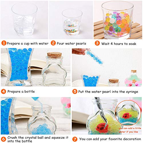 TOPSEAS Bolas de Gel de Agua, 60000 PCS Perlas de Gel para decoración del Florero,Plantas,Flores,Mezclados cristalino Hidrogel Bolas de Gel para Decoración