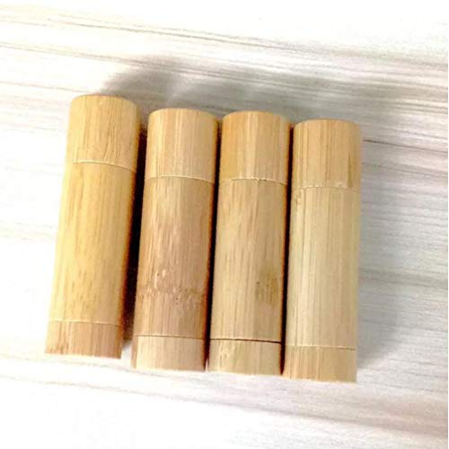 TOSSPER 1pc 5 g de bambú vacío Tubo de Labios lápiz de Labios Bruto de Bricolaje de contenedores Crema de Cacao Tubos de bambú del lápiz Labial del Tubo