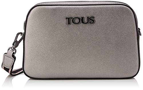 TOUS New Essence, Bolso bandolera para Mujer, Multicolor (Gun/Negro 995900791), 23x15x5 cm (W x H x L)