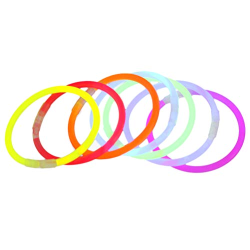 TOYANDONA 50pcs Glowsticks Glow in The Dark Pulseras Apoyos de vítores Palos de luz para la Fiesta de cumpleaños Concierto Suministros (Color Aleatorio)