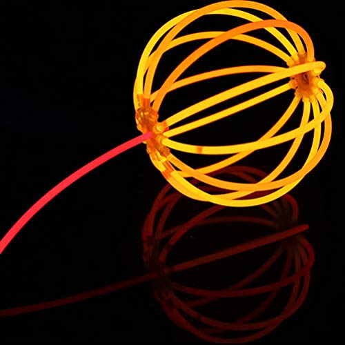 TOYANDONA 50pcs Glowsticks Glow in The Dark Pulseras Apoyos de vítores Palos de luz para la Fiesta de cumpleaños Concierto Suministros (Color Aleatorio)
