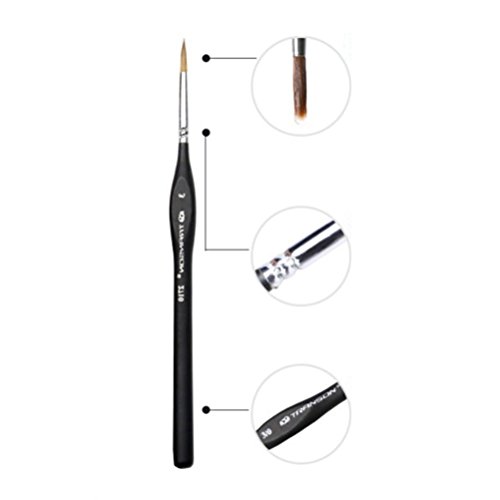 TOYMYTOY 6pcs pinceles de pelo de la comadreja detalle fino conjunto de cepillo de pintura Fine Tip Art pincel de pintura para detallar dibujo de la pintura
