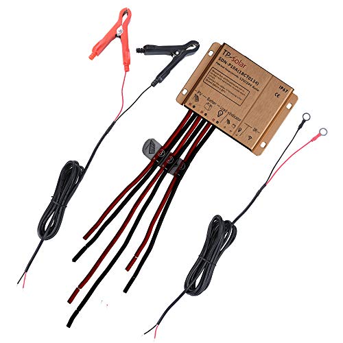 TP-solar Kit de panel solar de 30 W y 12 V, cargador de batería, controlador de carga solar a prueba de agua de 10 A, soporte de bastidor inclinable de montaje ajustable para coche