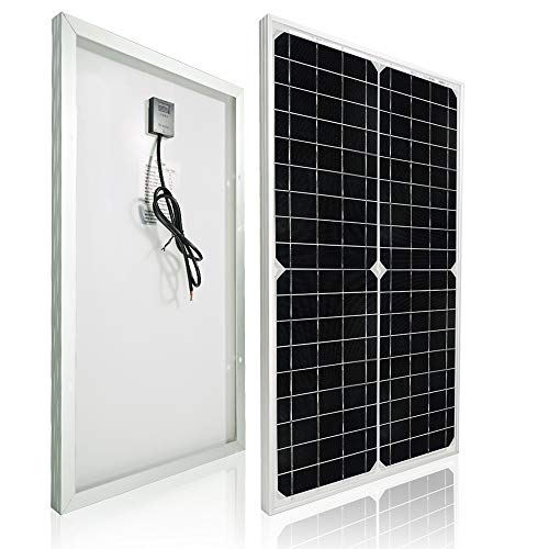 TP-solar Kit de panel solar de 30 W y 12 V, cargador de batería, controlador de carga solar a prueba de agua de 10 A, soporte de bastidor inclinable de montaje ajustable para coche