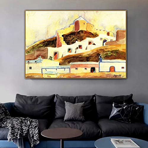 Tpqoaa Impresión en Material Tejido no Tejido Impresión Impresión en lienzo arte sobre lienzo Walter Gramatte Old Famous Master Artista Almería 50x75cm para decoración del hogar,