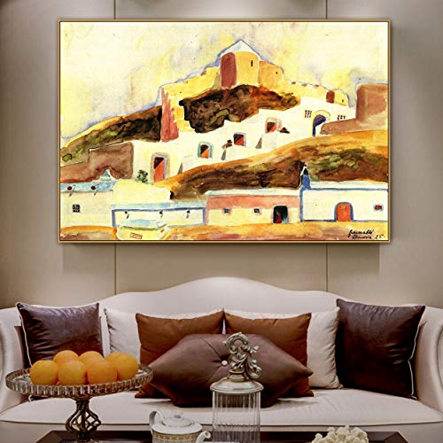 Tpqoaa Impresión en Material Tejido no Tejido Impresión Impresión en lienzo arte sobre lienzo Walter Gramatte Old Famous Master Artista Almería 50x75cm para decoración del hogar,