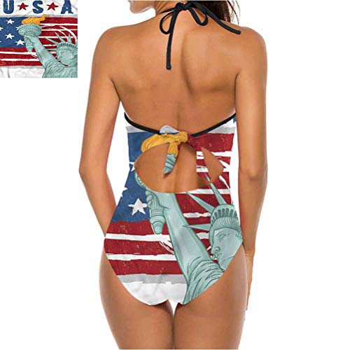 Traje de baño con bandera de la independencia Delaware gran pieza de moda Multi 23 52