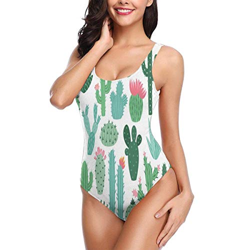 Traje de baño Sexy Traje de baño Monokini Cactus Mexicano Aloe Traje de baño de una Pieza para Mujer Traje de baño Traje de baño