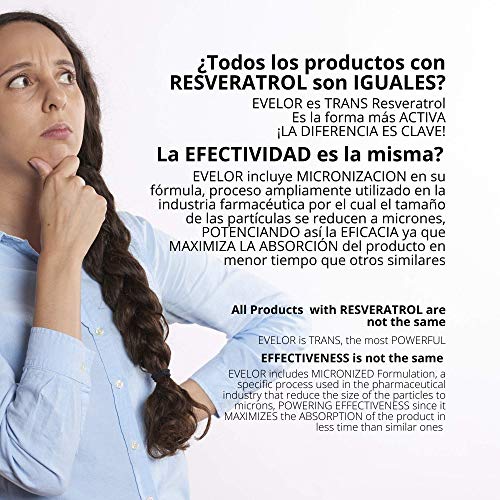 Trans Resveratrol Puro FORTE MICRONIZADO OPTIMA ABSORCION Y BIODISPONIBILIDAD – Antioxidantes Potentes - Extracto Fallopia Japonica - Fortalece Sistema Inmune - Retrasa Envejecimiento – 30 Pastillas