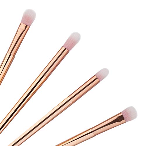 Tree-on-Life 4 PCS Profesional Rose Gold Soft Fiber Makeup Brushes Eye Shadow Base Blending Corrector