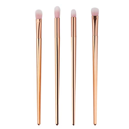 Tree-on-Life 4 PCS Profesional Rose Gold Soft Fiber Makeup Brushes Eye Shadow Base Blending Corrector