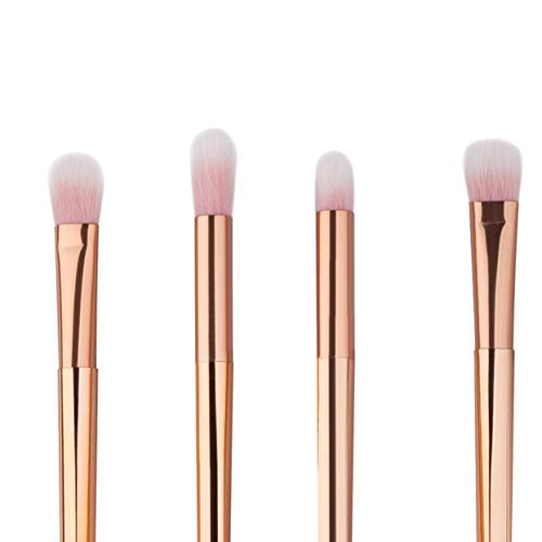 Tree-on-Life 4 PCS Profesional Rose Gold Soft Fiber Makeup Brushes Eye Shadow Base Blending Corrector