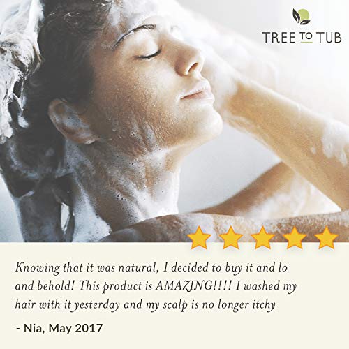 Tree To Tub Champú clarificante para pieles sensibles por Ph 5.5 equilibrado e hipoalergénico para todo tipo de cabello con jabón orgánico de aceite de argán (8.5 oz)