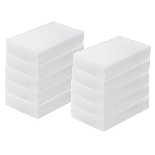 TRIXES 10 Pack de Esponjas Mágicas de Limpieza Borrador Mágico Almohadilla Quita Manchas Natural Eco Blanca