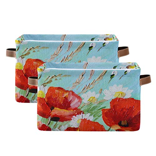 TropicalLife XIXIKO - Cesta de almacenamiento plegable con asas para armarios, estantes, guardería, ropa, juguetes, lavandería y habitación de los niños