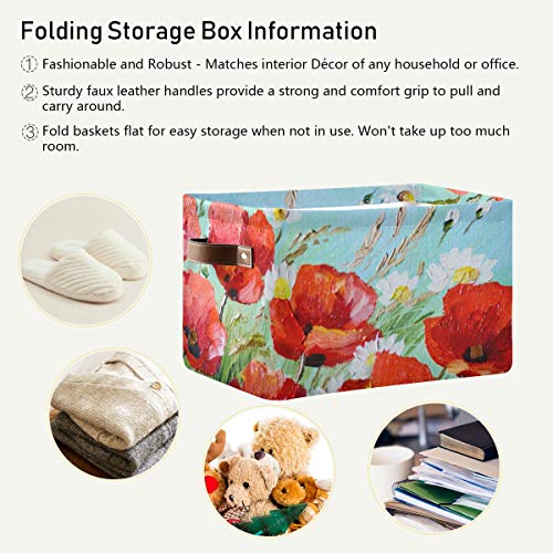 TropicalLife XIXIKO - Cesta de almacenamiento plegable con asas para armarios, estantes, guardería, ropa, juguetes, lavandería y habitación de los niños