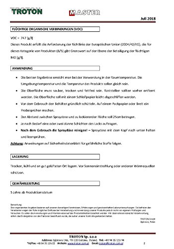Troton 1 K Gris 1 x 500 ML Spray Imprimación acrílico Pluma Antiadherente Razón Auto Primer