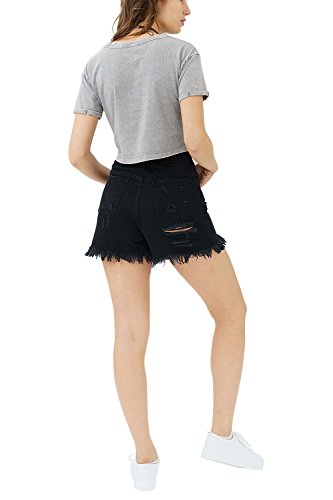 trueprodigy Casual Mujer Marca Camiseta con impresión Estampada Ropa Retro Vintage Rock Vestir Moda Cuello Redondo Manga Corta Slim Fit Designer Fashion T-Shirt, Colores:Darkgrey, Tamaño:XL