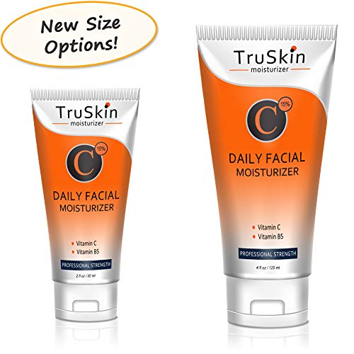 TruSkin Crema hidratante de vitamina C para rostro antienvejecimiento, arrugas, manchas de edad, tono de piel, reafirmante y ojeras Ingredientes orgánicos y naturales.