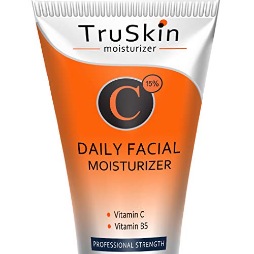 TruSkin Crema hidratante de vitamina C para rostro antienvejecimiento, arrugas, manchas de edad, tono de piel, reafirmante y ojeras Ingredientes orgánicos y naturales.