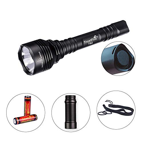 TrustFire T62 LED Linterna táctica High Lumen 3600 Lumen Proyector recargable IPX8 Luz de flash a prueba de agua Ideal para acampar Caza Rescate
