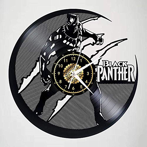 ttymei Reloj de Pared de Vinilo Trek Planet - Retro Atmosphere Silhouette Record Regalo Hecho a Mano Cool Home Art Decor No Led Light 12 Inch with_Led_Light Cartoon Wall Clock