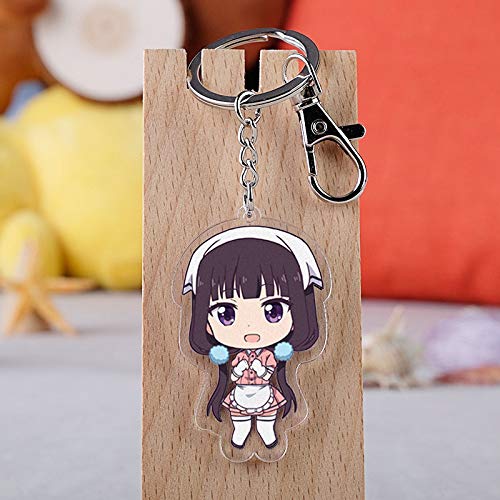TUDUDU Anime Blend S Llavero Figura De Dibujos Animados Sakuranomiya Maika Blend S Key Ring Gifts