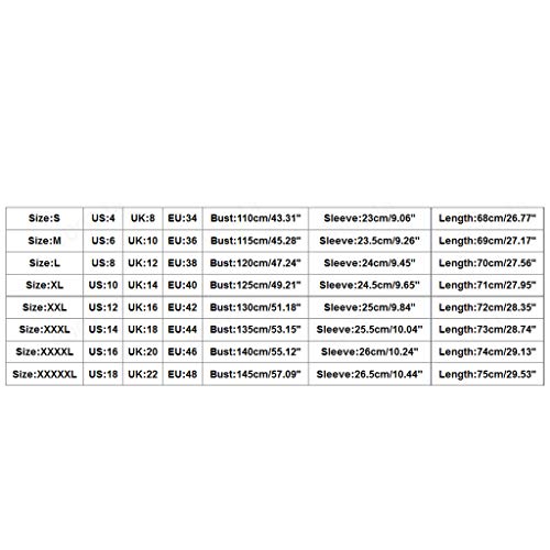 TUDUZ Blusas Mujer Manga Corta Verano Lino Camisas O-Cuello Botón Tops Tamaño M-5XL (MarróN.b, M)