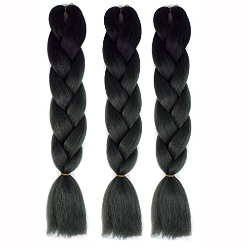 TUDUZ Peluca De Pelo Extensiones De Gradient Long Braid Wavy Party Wigs La Longitud De Plegado De 60 CM (N2)