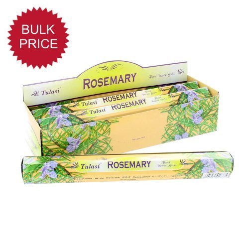 Tulasi - Caja de Varas de Incienso - 6 Paquetes (120 Varas) - Fragancias M a Z - Herbal Romero