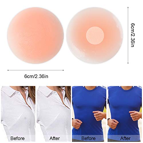 Tuopuda® Pezoneras para Mujer Cubierta de Pezón Pezoneras Adhesivas Silicona Sujetador Pezon (3 pares)