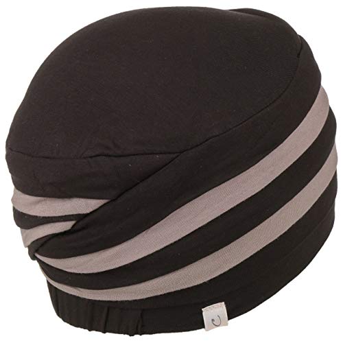 Turbante Shanti con bambú negro y marrón para mujeres con alopecia