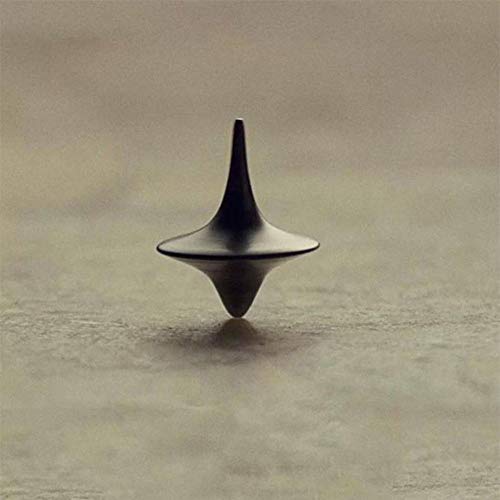 Turbobm Metal Gyro Gran precisión Plata Spinning Top Hot Movie Totem Imprimir Spinning Top Silver Vintage Toy El Equilibrio Rendimiento y Belleza para Regalo