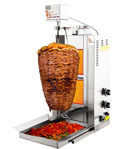 TurcoBazaar Máquina de Kebab automática para donar Kebab Grill Tacos AL Pastor máquina de rotisserie parrilla de gitro