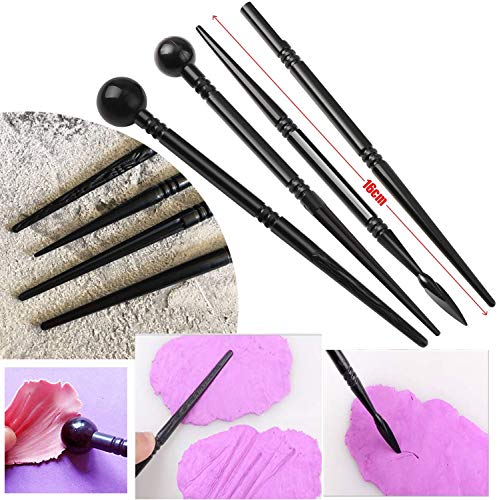 Tweal Herramientas de Escultura, 24 Piezas Cuchillo de Arcilla Barro Set de Herramientas de Modelado de Arcilla para Principiantes, para Escultura Manualidades,Bricolaje