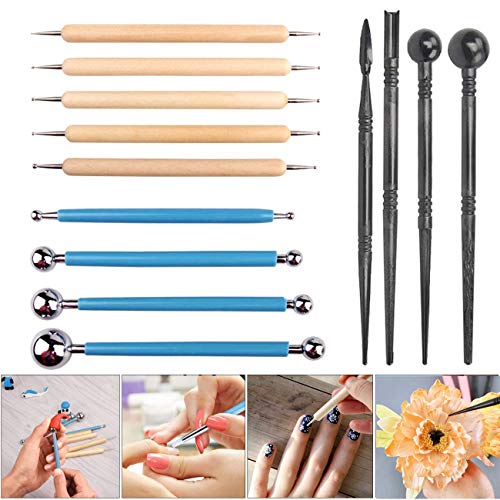 Tweal Herramientas de Escultura, 24 Piezas Cuchillo de Arcilla Barro Set de Herramientas de Modelado de Arcilla para Principiantes, para Escultura Manualidades,Bricolaje