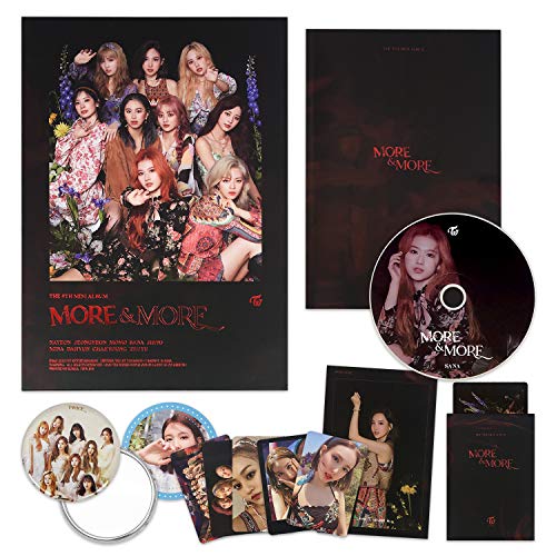 TWICE 9th Mini Album - MORE & MORE [ A Ver. ] CD + Photobook + Postcard + Coaster Card + Photocard + OFFICIAL PHOTOCARD SET + OFFICIAL POSTER + FREE GIFT / K-pop Sealed