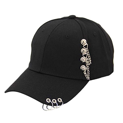 TWIFER Hombre Mujer Unisex Gorra De Béisbol Moda Casual Malla Simple Transpirable Gorras de béisbol del Anillo del Hierro Al Aire Libre Correr Verano Visor Sombrero (Black)
