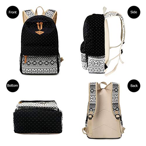 TWIFER Mochila de Lona Casual,Backpack Mochilas Escolares Mujer Mochila de Viaje, Mochila Escolar para Chicas Mochila Escolar Lona Bolsa Casual Para Chicas Bolsa De Hombro Mensajero Billetera