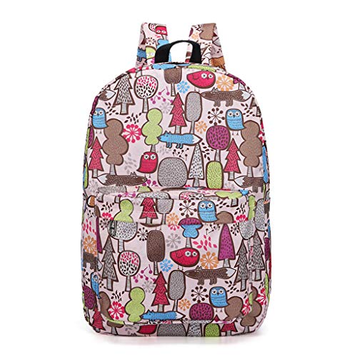 TWIFER Mochila Escolar con Estampado Gran capacidad Multi-Función Mochila para Portátiles y netbooks 2019 Nuevo Bolso de Lona Ideal para Niñas/Mujeres/Estudiantes/Viajes