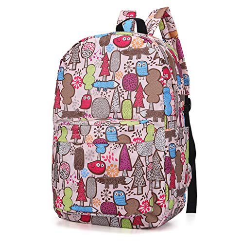 TWIFER Mochila Escolar con Estampado Gran capacidad Multi-Función Mochila para Portátiles y netbooks 2019 Nuevo Bolso de Lona Ideal para Niñas/Mujeres/Estudiantes/Viajes