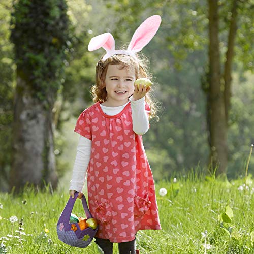 Twister.CK Diademas de orejas de conejo de Pascua, lindos accesorios de disfraces de conejos para Pascua, lentejuelas doblables, disfraces de animales, favores de fiesta, tama?o 11.8x4.7, paquete de 6